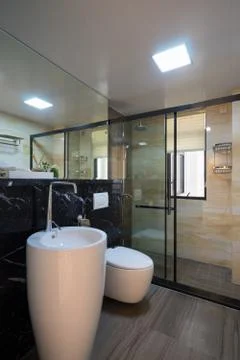 Modern bathroom Stock Photos