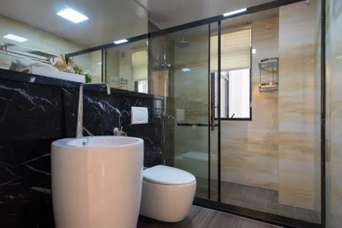 Modern bathroom Stock Photos