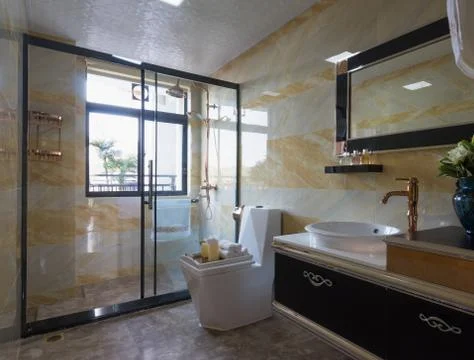 Modern bathroom Stock Photos