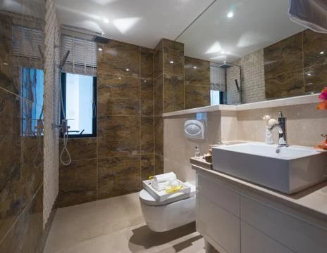 Modern bathroom Stock Photos