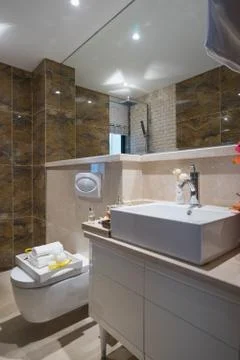 Modern bathroom Stock Photos