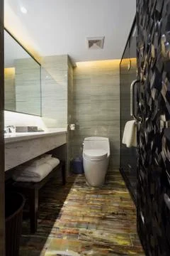 Modern bathroom Stock Photos