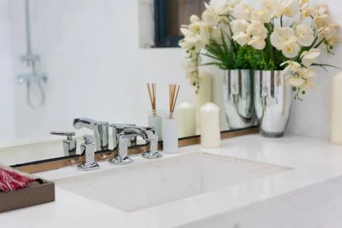 Modern bathroom Stock Photos