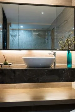 Modern bathroom Stock Photos