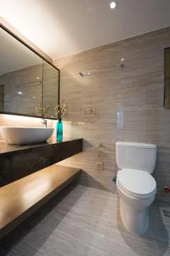Modern bathroom Stock Photos