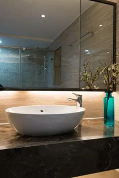 Modern bathroom Stock Photos