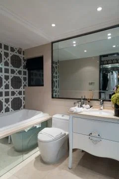 Modern bathroom Stock Photos