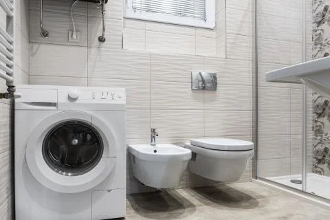 Modern bathroom Stock Photos