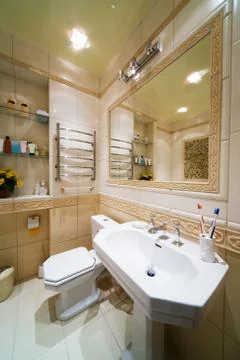 Modern bathroom Stock Photos