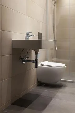 Modern bathroom Stock Photos