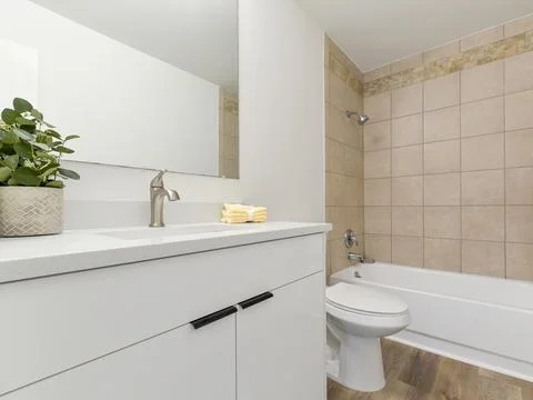 Modern bathroom Stock Photos