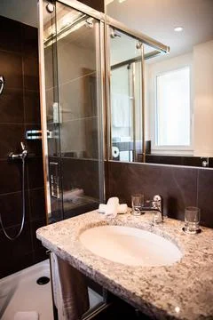 Modern bathroom Stock Photos