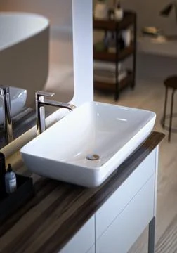 Modern bathroom render Stock Photos