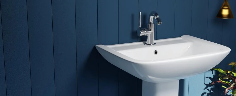 Modern bathroom render Stock Photos