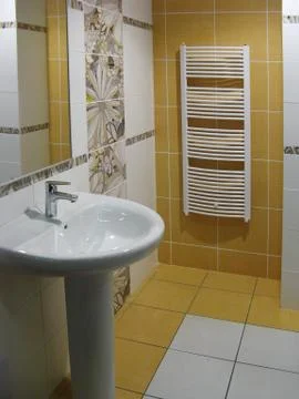 Modern bathroom with shower bath Stock Photos