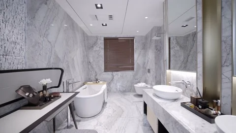 Modern bathroom with simplicity design Stock Footage 198276340