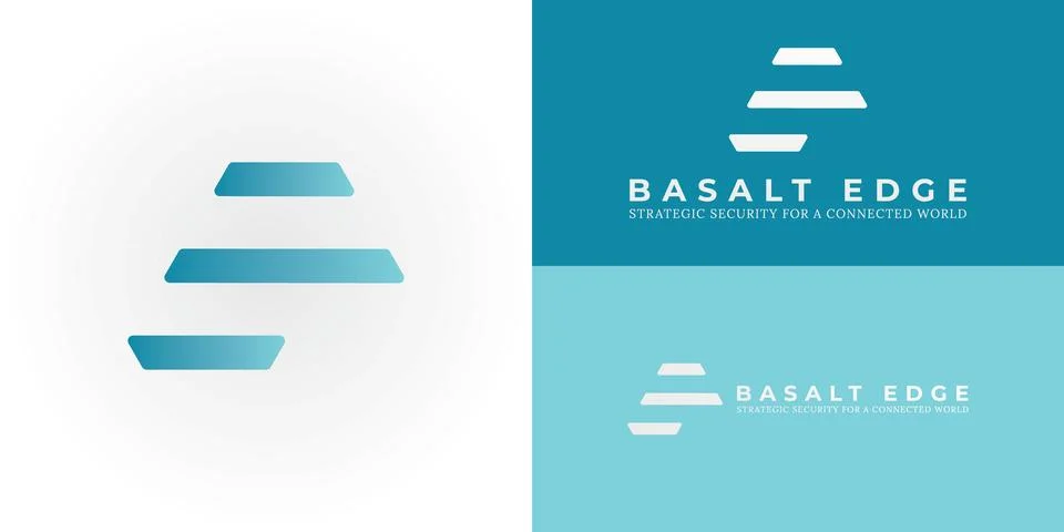Modern BE logo for cybersecurity features abstract layers Stock Illustration