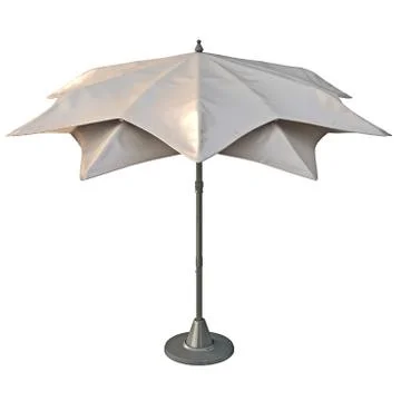 Modern beach umbrella, back view Illustrazione stock