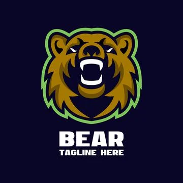 Modern bear mascot logo Stock Illustration