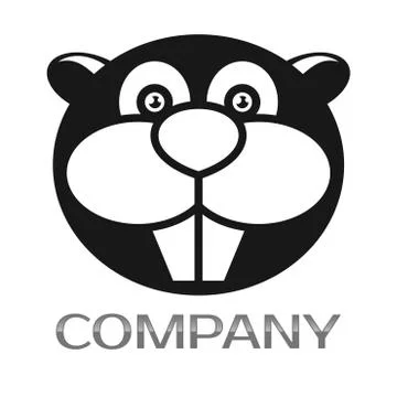 Modern beaver logo Stock Illustration