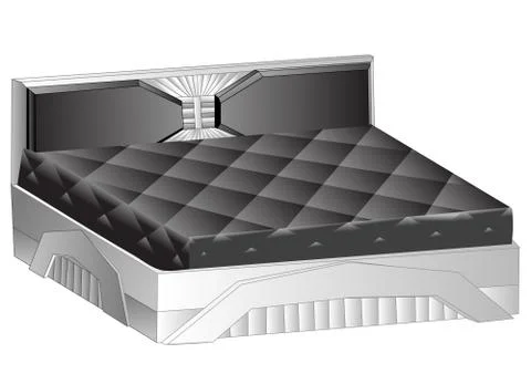 Modern bed Stock Illustration