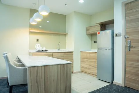 Modern bed room interior Foto stock