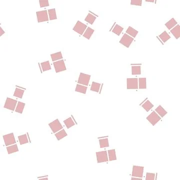 Modern bed table lamp glyph vector seamless pattern イラスト素材