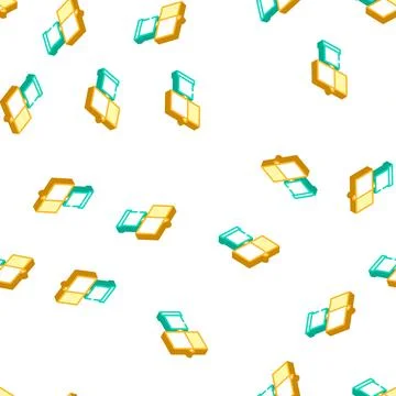 Modern bed table lamp isometric icon seamless pattern Stock Illustration
