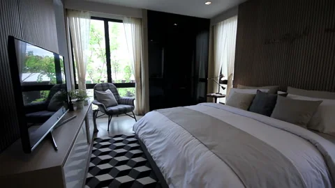 Modern Bedroom Stock Footage 139950547