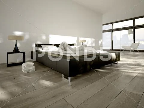 Modern Bedroom Stock Illustration