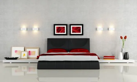 Modern bedroom Stock Illustration