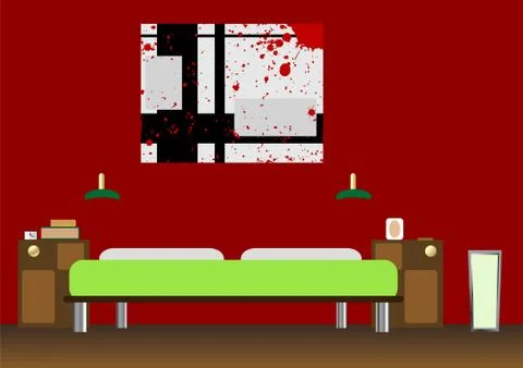Modern bedroom Stock Illustration
