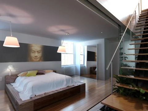 Modern Bedroom Illustration