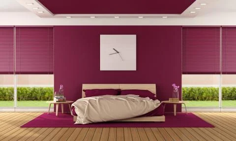 Modern bedroom Stock Illustration