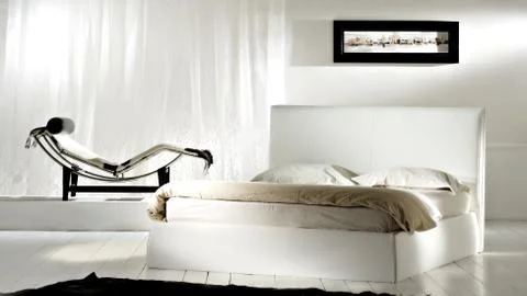 Modern bedroom interior Stock Photos