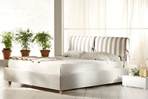 Modern bedroom interior Stock Photos