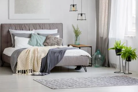 Modern bedroom interior Foto stock
