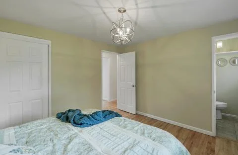 Modern bedroom interior Foto stock
