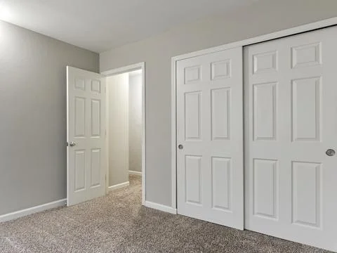 Modern bedroom interior Foto stock