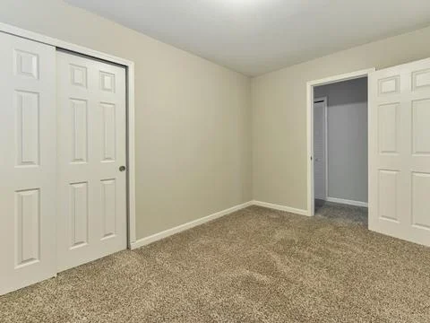 Modern bedroom interior Stock Photos