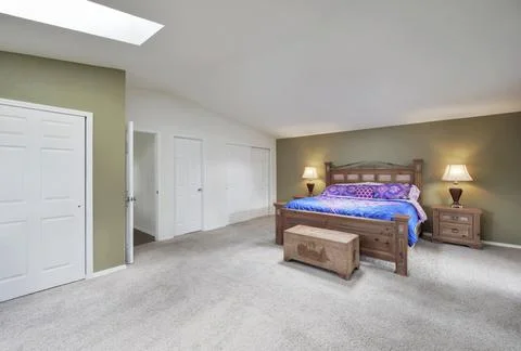 Modern bedroom interior Stock-Fotos