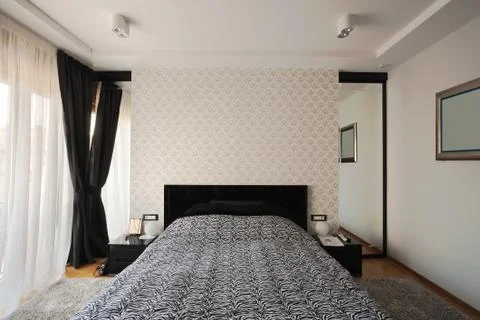 Modern bedroom 스톡 사진