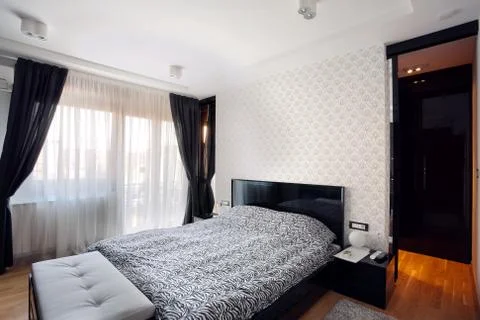 Modern bedroom Stock-Fotos