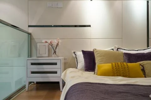 Modern bedroom Foto stock
