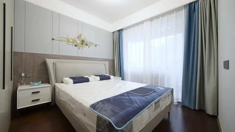 Modern bedroom with simplicity design Stock Footage 199235161