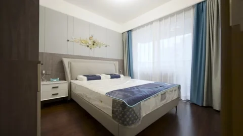 Modern bedroom with simplicity design Stock Footage 199235496