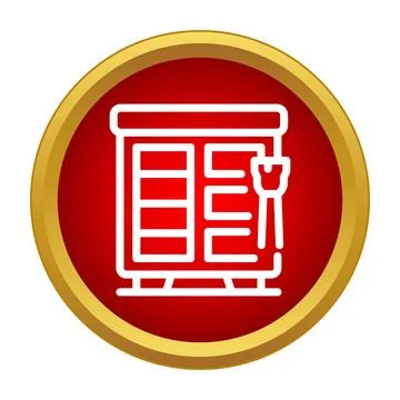 Modern beehive with frames and honey extractor icon Stock Illustration