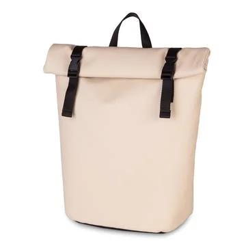 Modern beige backpack Stock Photos