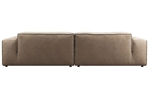 Modern beige modular fabric sofa. 3d render Stock Illustration