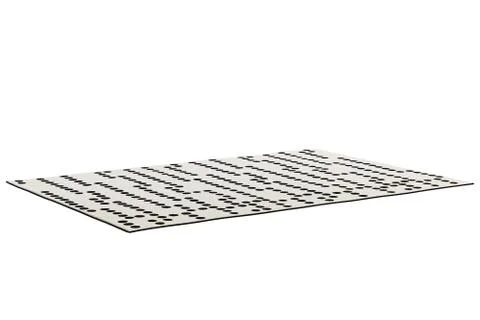 Modern beige rug with a dotted pattern. 3d render Stock Illustration